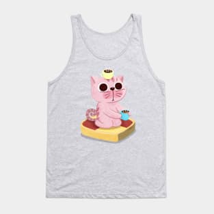 Tea cat Tank Top